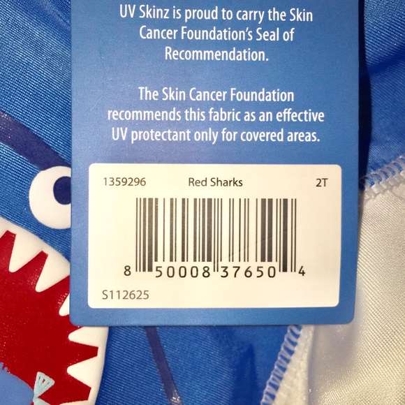 UVSkinz Shark Rash Guard Matching Trunks 2T - Picture 11 of 16